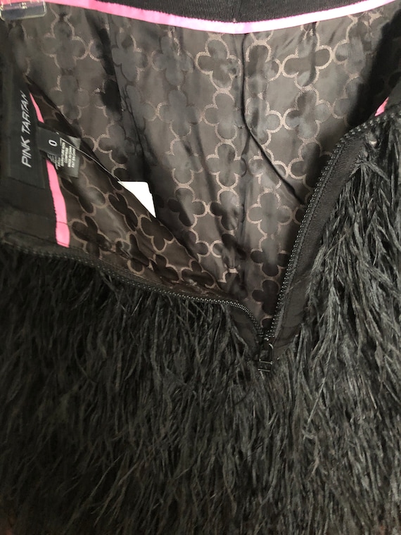 Vintage Black Ostrich Feather Skirt//Witchy Long Blac… Gem