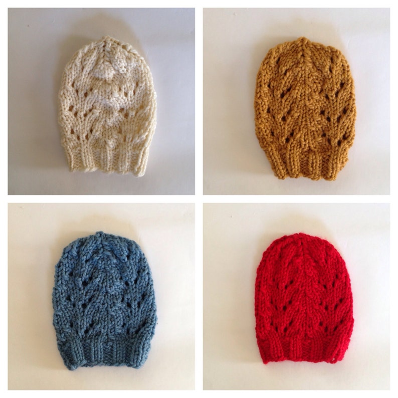 KNITTING PATTERN Chunky Knit Slouchy Beanie Toque Fall Winter Etsy