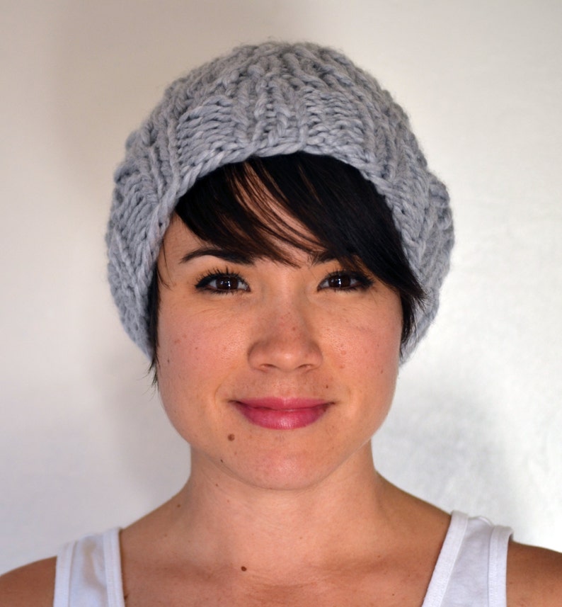 chunky slouchy beanie knitting pattern