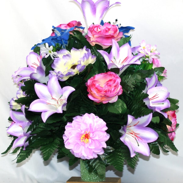 Silk Flower Arrangement Etsy