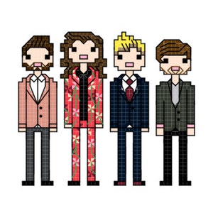 One Direction - 2015 X-Factor - cross stitch pattern