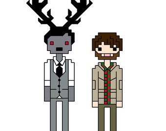 Hannigram (Hannibal und Will Graham) Kreuzstich-Muster