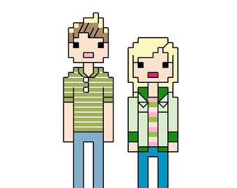 Kreuzstich Stickmuster von LoVe ( Logan Ecolls und Veronica Mars ).