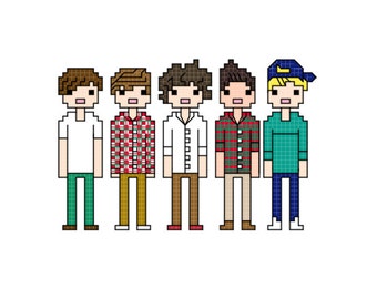 One Direction (Version 2) Kreuzstichvorlage