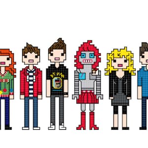 Nick Grimshaw & BBC Radio 1 Breakfast Show - cross stitch pattern