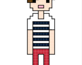 One Direction - Louis Tomlinson (Up All Night) - Kreuzstichvorlage
