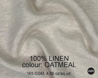 Oatmeal Linen | 165GSM | European flax sustainably cultivated