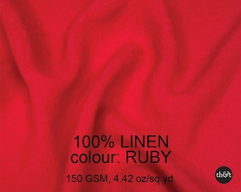 Ruby Red Linen | 150GSM | European flax sustainably cultivated