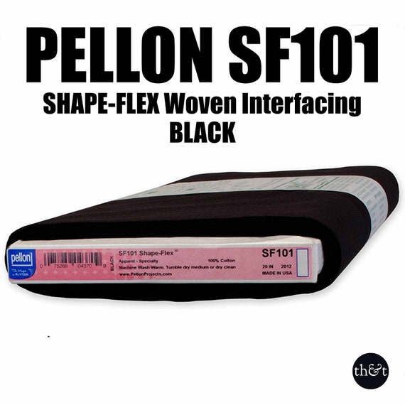 PELLON SF101 BLACK Shape-flex Woven Interfacing by the Yard 