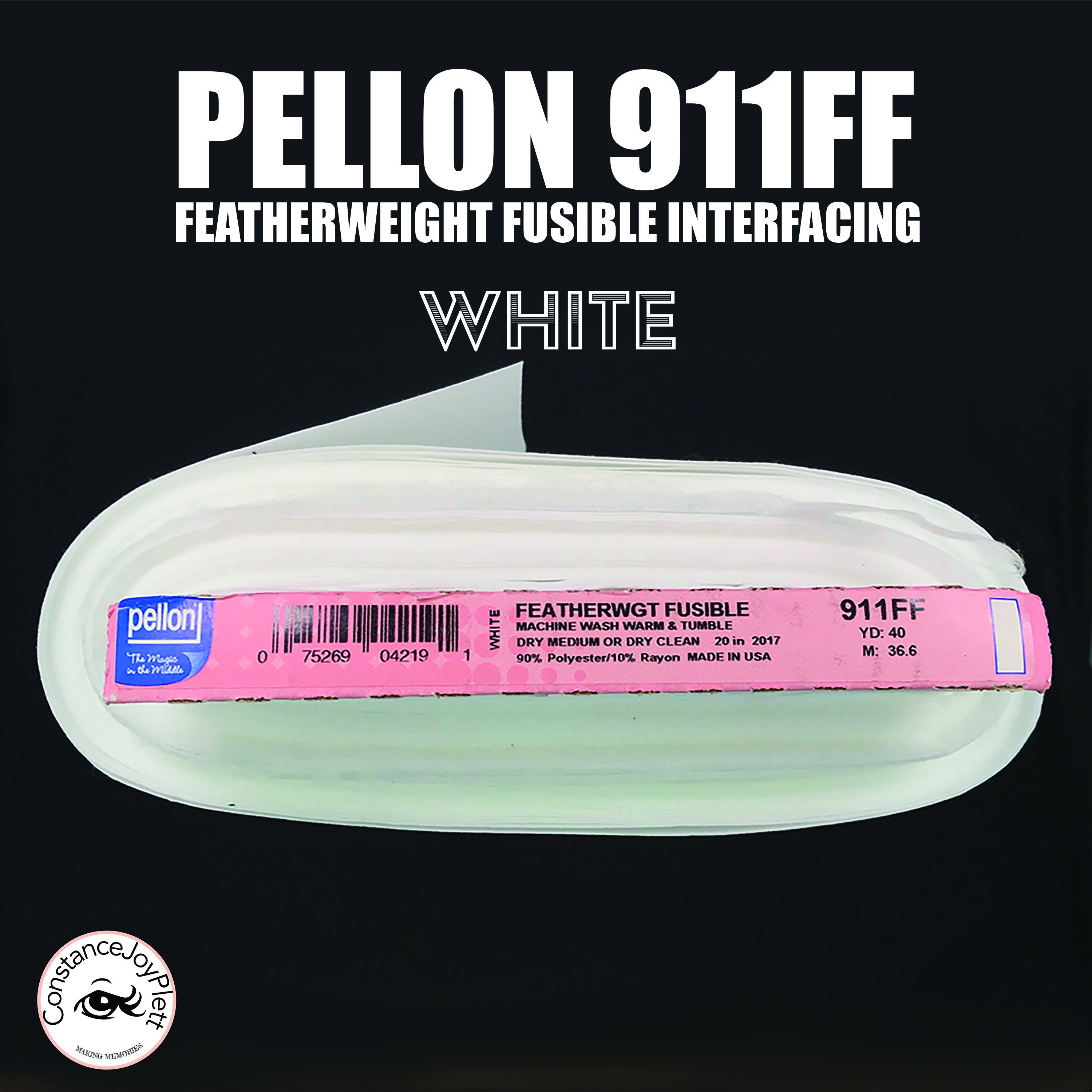  Pellon White 911FF Fusible Featherweight Interfacing