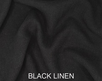 Black Linen | 165GSM | European flax sustainably cultivated