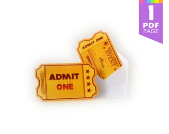 admit one invite etsy