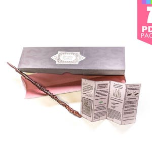 Any-size wand box Wizard party with high quality printable PDF pages INSTANT DOWNLOAD image 2