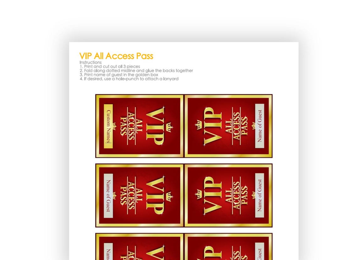 Vip Tags For Events Hollywood VIP Tags + Oscar Awards Boxes Combo Pack | Red Carpet ...