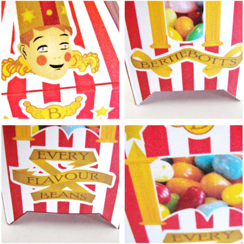 Every Flavor Bean Boxes Foldable Template Wizard Party With Etsy