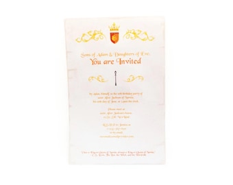 Lion Birthday Invite Template - Winter Royal Lantern PDF - INSTANT DOWNLOAD