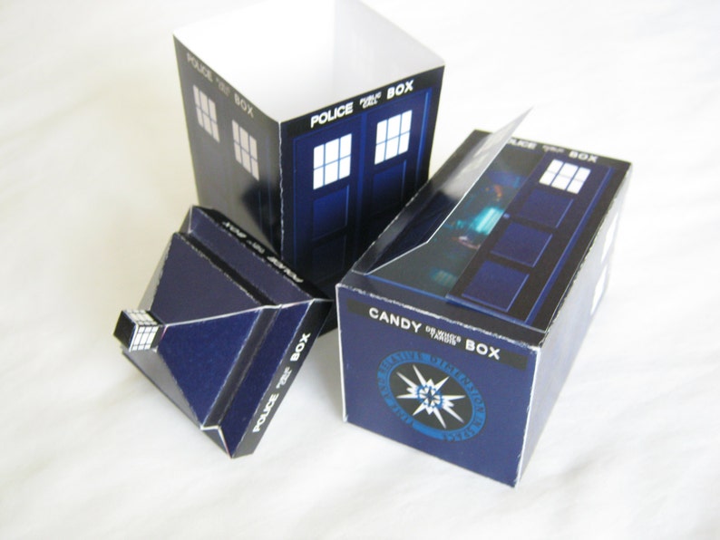 Who Police Box  Doctor Birthday Favors   Party Template  image 5