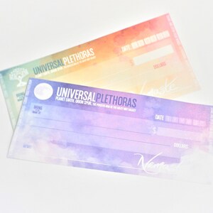Universal Plethoras Intentional Abundance Cheques Print and fill in your next Freedom Dream Amount Instant Download image 1