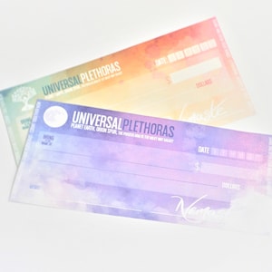 Abundance Checks - Set your intention with the law of attraction  |  Universe cheques  |  2 Styles - Instant Download