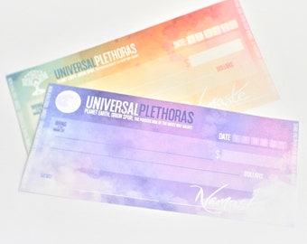 Universal Plethoras - Intentional Abundance Cheques - Print and fill in your next Freedom Dream Amount - Instant Download