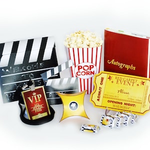 Red Carpet Party Package or Movie Night (High Quality Printable PDF Pages) - INSTANT DOWNLOAD