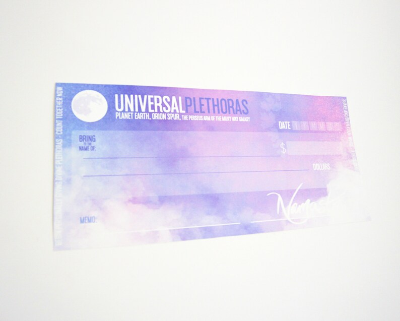 Universal Plethoras Intentional Abundance Cheques Print and fill in your next Freedom Dream Amount Instant Download image 6