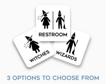 Wizard Restroom Template - Magical Party with High Quality Printable PDF - INSTANT DOWNLOAD