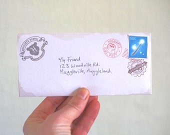 Acceptance Letter Invites - Includes Wizard Stamps & Wax Seals   |   Digital Prints  |  4 page PDF Template - INSTANT DOWNLOAD