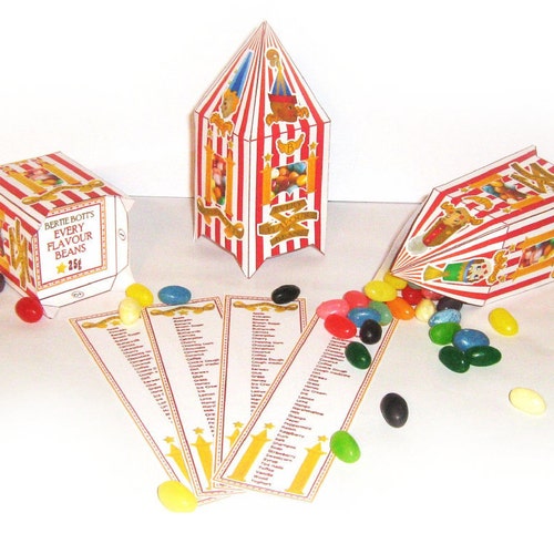 Every Flavor Bean Boxes Foldable Template Wizard Party With - Etsy