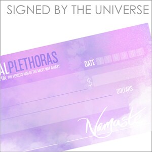 Universal Plethoras Intentional Abundance Cheques Print and fill in your next Freedom Dream Amount Instant Download image 10