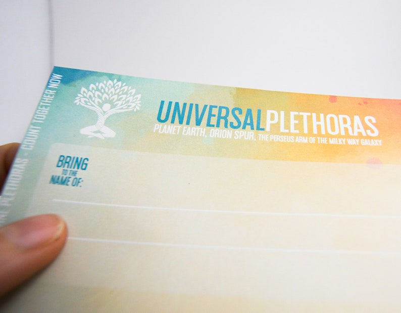 Universal Plethoras Intentional Abundance Cheques Print and fill in your next Freedom Dream Amount Instant Download image 7