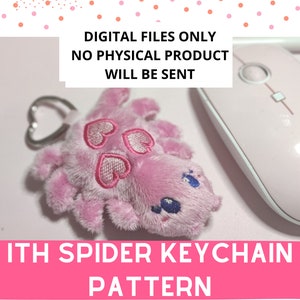 In the Hoop Spider Keychain Plush Pattern 4x4"Pattern