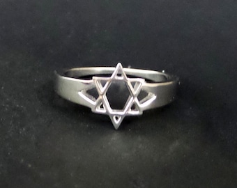 Star of David Ring/ Sterling Silver Star of David Ring/ Religious Ring