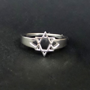 Sterling Silver Star of David Ring: Religious Jewelry