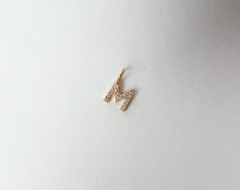 Diamond Initial Pendant / Diamond Letter Pendant / 14k Gold Letter Pendant / Dainty Initial Diamond Pendant / Gold Diamond Letter