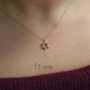 Star of David Necklace / Diamond Star of David Necklace / 14k Rose Gold Star of David Necklace / Solid 14k Gold Star of David / Religious