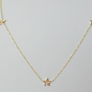 Diamond Star Necklace / Star Charm Necklace / Small Diamond Star Necklace / 14k Gold Star Charm Pendant / Celestial Star Necklace