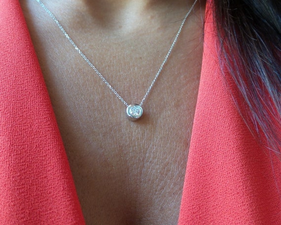Teardrop Diamond Bezel Necklace | Teardrop diamond, Bezel necklace, Bezel  diamond