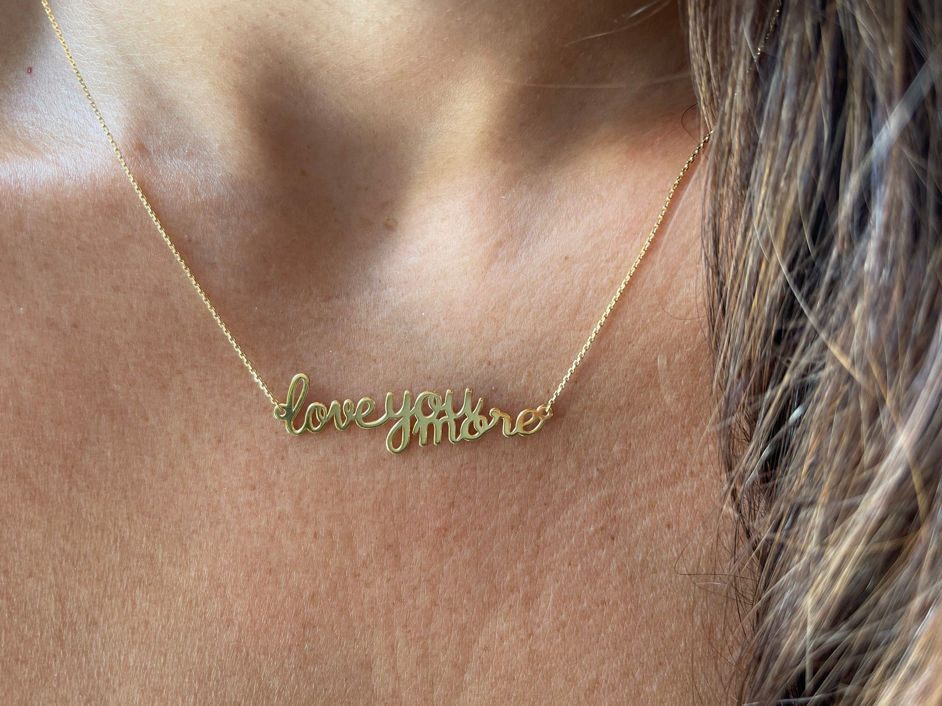 Necklace / 14k Gold Name | Etsy 
