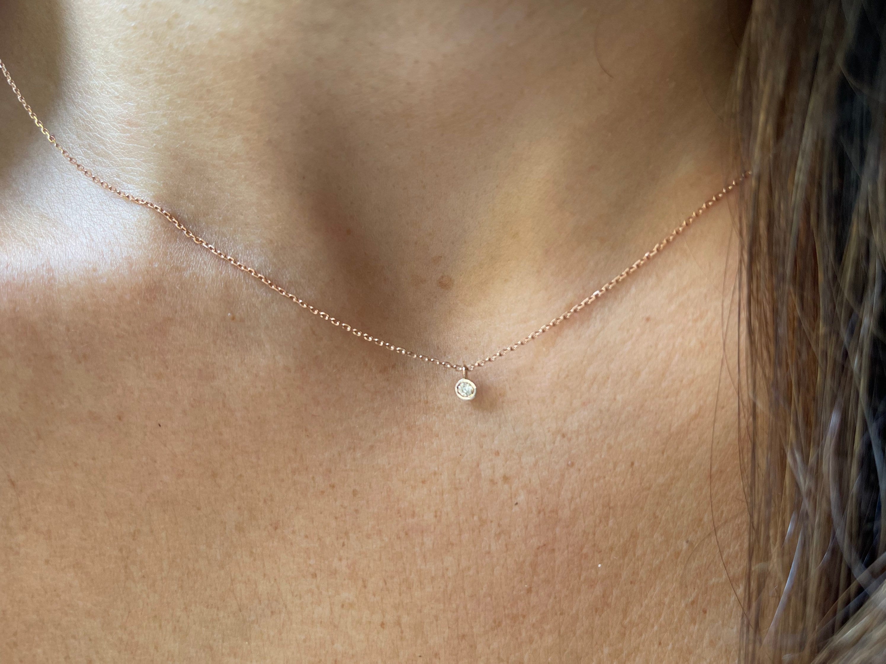 Floating Diamond Necklace