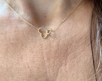 Heart Necklace / 14k Gold Heart Necklace / Gold Heart Necklace / Love Heart Necklace / Solid Gold Heart / Gift for her / Graduation Gift