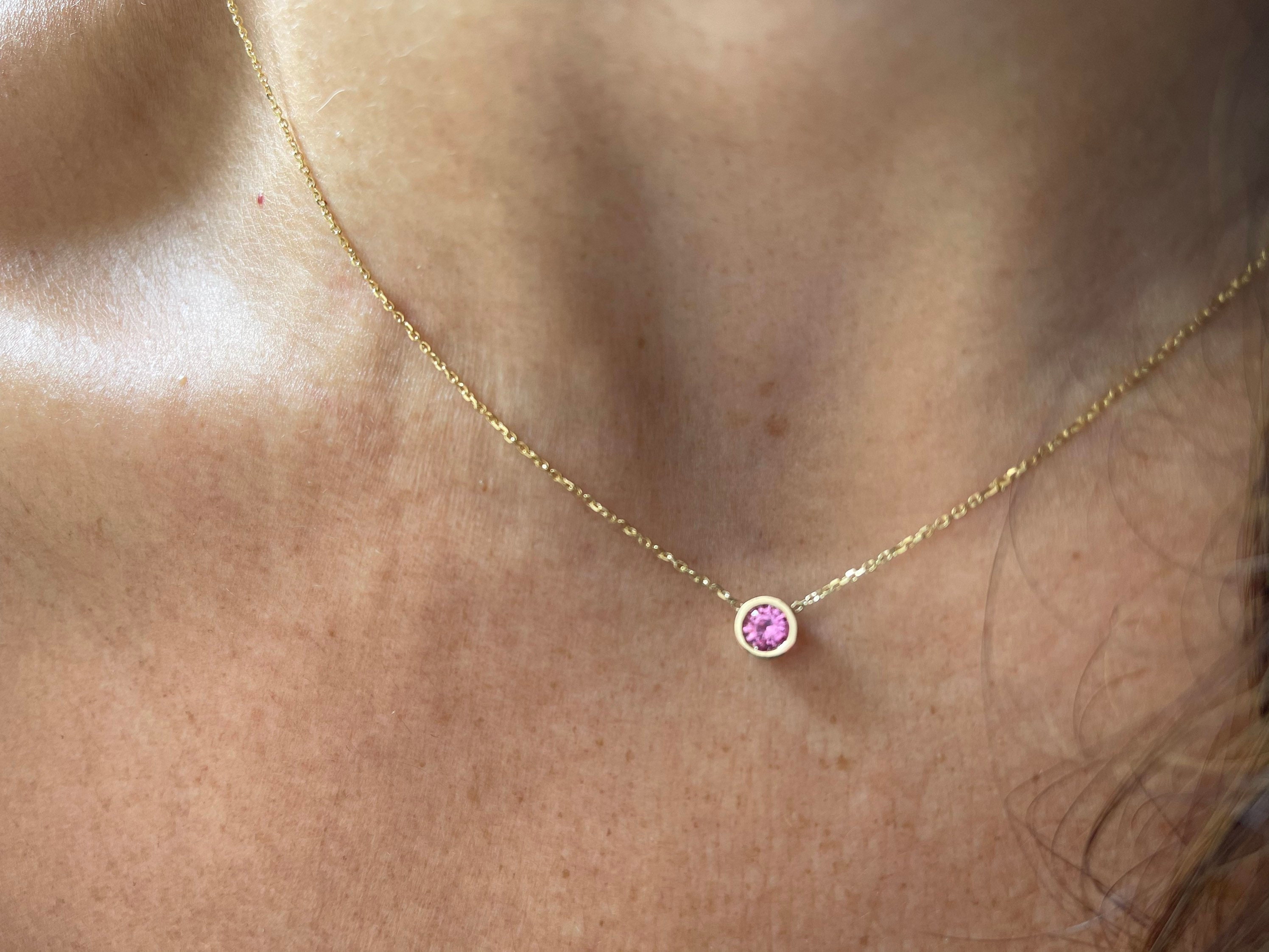 Pink Sapphire & Diamond Necklace Round 58.42 ctw.