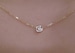 Diamond Solitaire Necklace 14k Yellow Gold / Diamond  Bezel Necklace / 14k Gold Diamond Solitaire Pendant / Delicate 