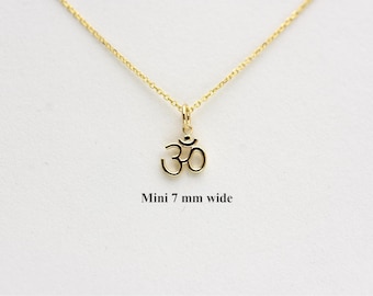 14k Gold Ohm Necklace: Handmade Yogi Jewelry