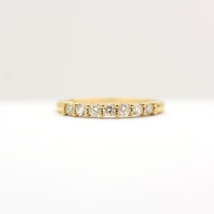 Handmade 14k Gold Diamond Wedding Band: Stackable 0.35 ct Ring