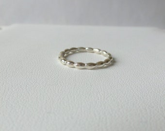 Gold Ring / 14k Gold Ring / Braid Design Ring / 2mm Stackable Gold Ring / Gold Wedding Ring / Minimalist Gold Ring
