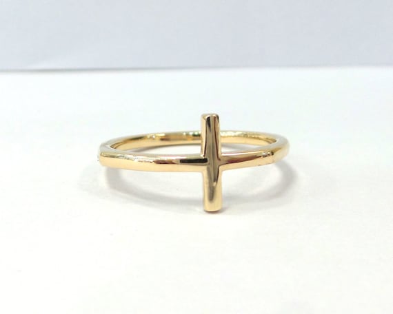 Gold Cross Ring - Communion Gift 