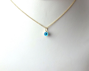 Evil Eye Necklace / Gold Evil Eye Necklace / Small Evil Eye Necklace / Dainty Evil Eye Necklace / Minimalist Evil Eye Necklace