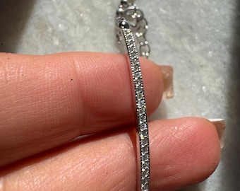 14k Gold Diamond Bar Bracelet: Ball Chain Jewelry, Bridal Accessory