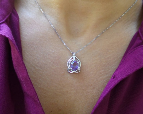 AnzeigeAnhänger Mit Echtem Amethyst | Anhänger Mit Echtem Edelstein